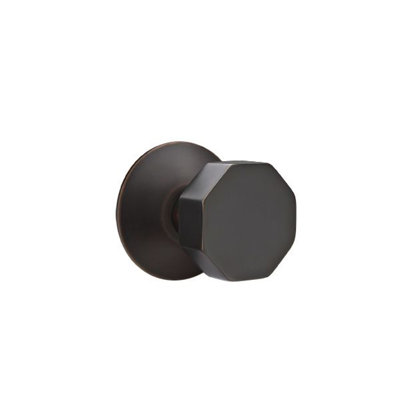 Emtek Dummy Knobset w/ Modern Rosette and Octagon Knob