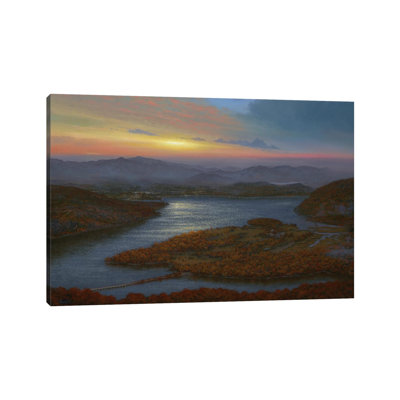 Sunrise Over Iona Island From Bear Mountain by Ken Salaz - Wrapped Canvas Painting