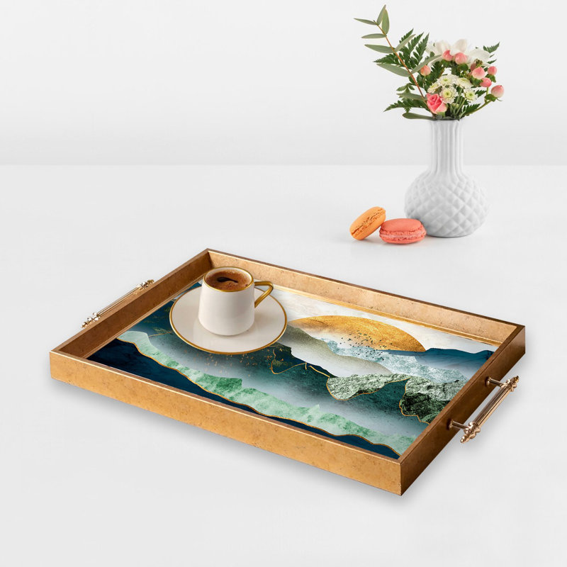 Elegant Glass Tray, 19.7 x 11.4 x 1.4 inches | 100% Durable Glass Construction | Easy to Clean with Damp Cloth | Ideal for Serving, Decorative Display, and Organizing | Stylish Addition to Home Décor