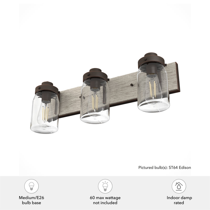 Devon 3 - Light Dimmable Vanity Light, Onyx Bengal