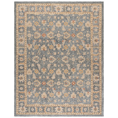 Metro 383 Hand Tufted Wool/Cotton Oriental Rug in Gray/Beige