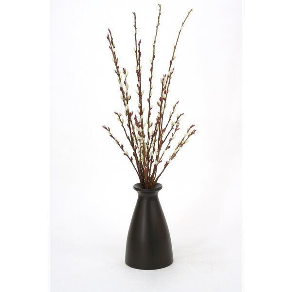 ACOOH 6Pcs Artificial Pussy Willow Branches for Vases,33In Dried Faux  Pussywillows Long Stem Artificial Flowers for Tall Vase Fake Ficus Twig for  Home