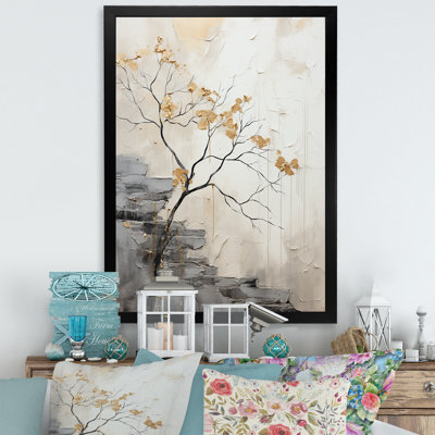 Minimalisme, forêt calme de rivière sur toile