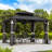 Horizon 10' x 12' Hard Top Gazebo With Solar Self Powered LED Lights, Mosquito Netting and Canopy Hook-108206367-110364335