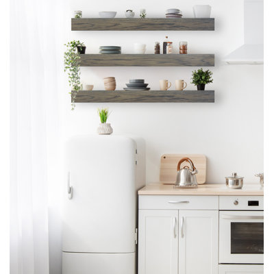 3 Piece Oak Floating Shelf