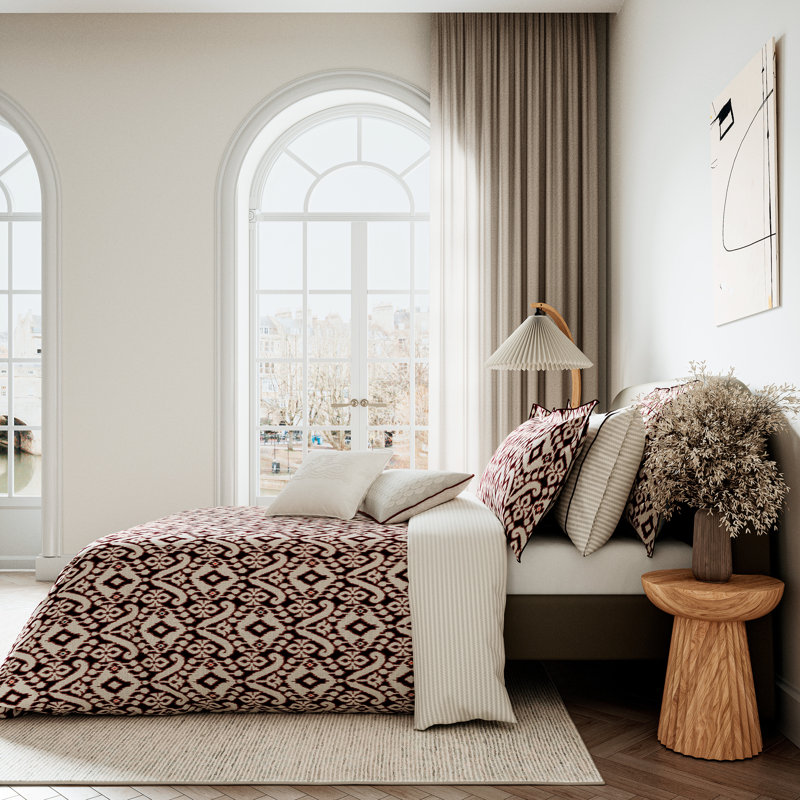Sato Cotton Duvet Cover Set, Double Duvet Cover + 2 Pillowcases