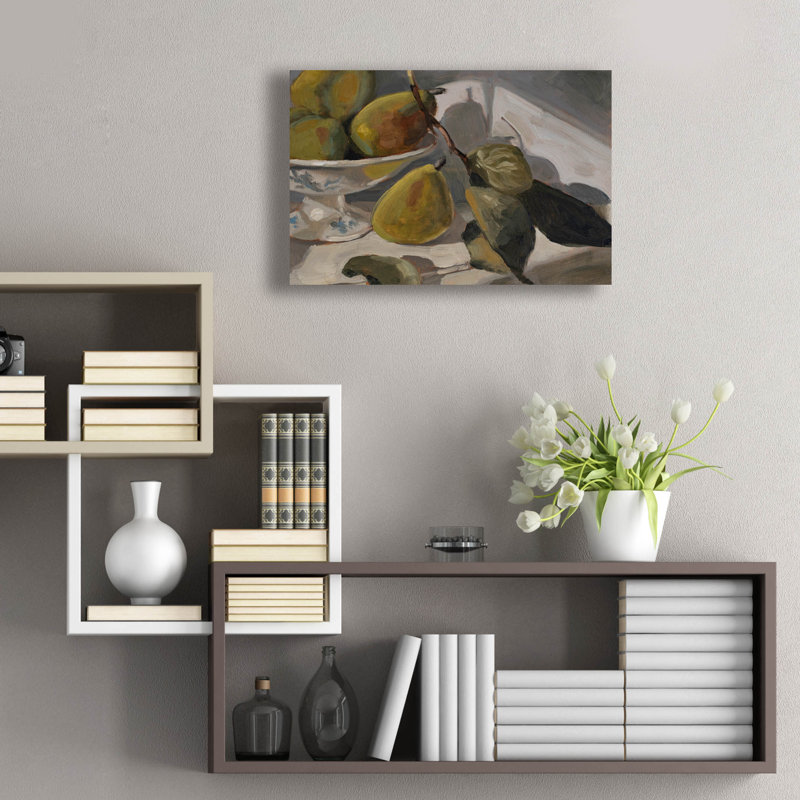  «Delightful Pears 1» par Marian Parsons, art mural en verre acrylique, 24 po x 16 po, H 16 po x l 24 po