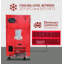 Koolatron Tool Chest Fridge 1.8 cu ft Rolling Fridge with Tool Drawers Red