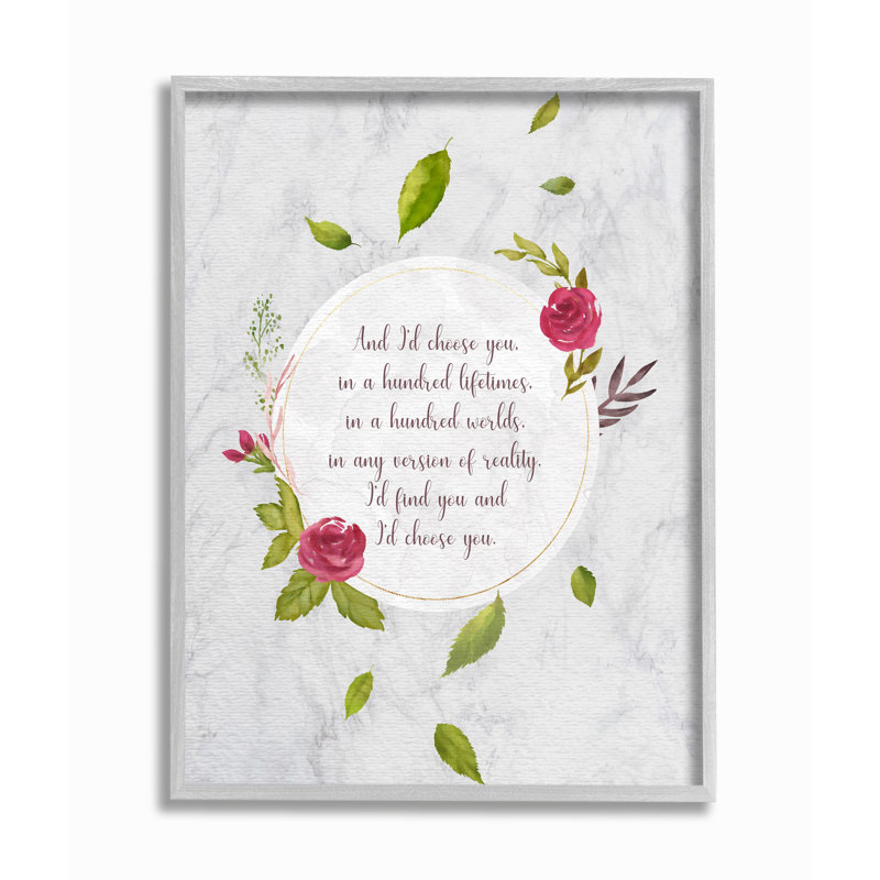 « you choose the rose green inspiration word design », art textuel, H 14 po x l 11 po, Estampe numérique Farmhouse
