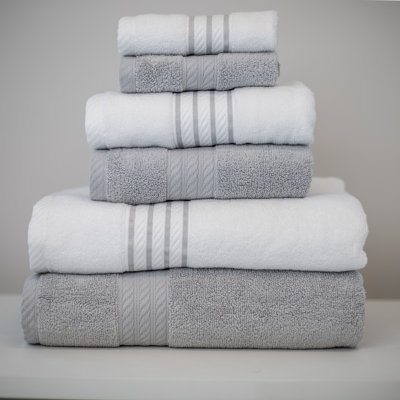  6-Piece 100% Cotton Towel Set