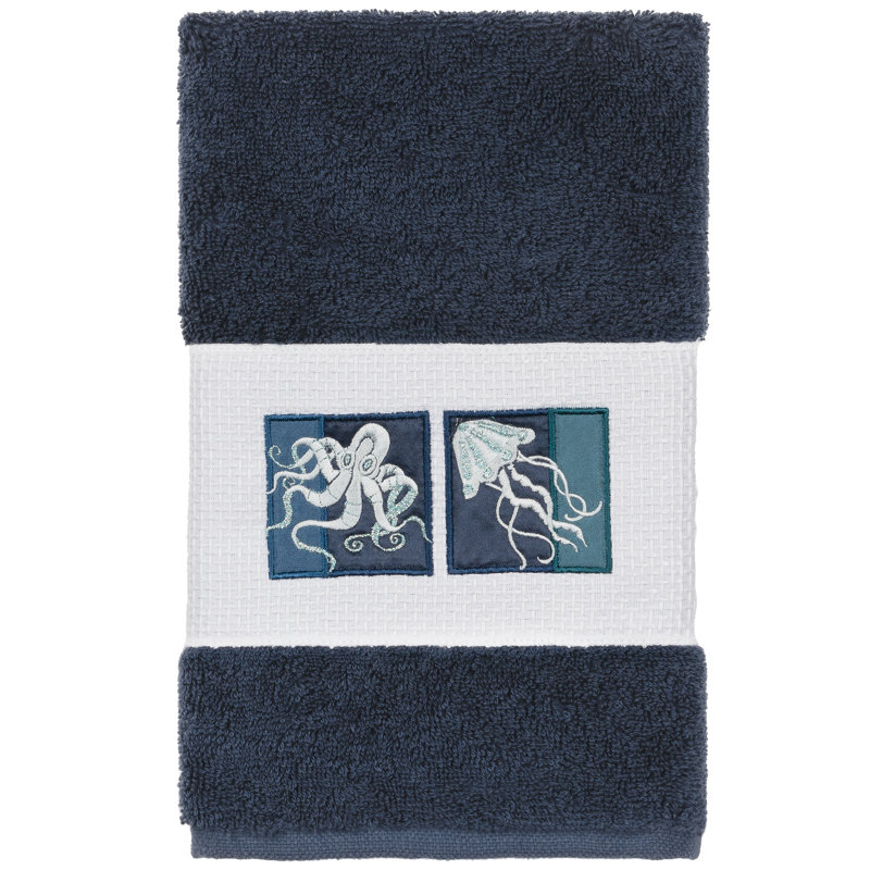 AVA 100% Turkish Cotton Ava Towel Set, Midnight Blue, 1 Piece Bath Towel
