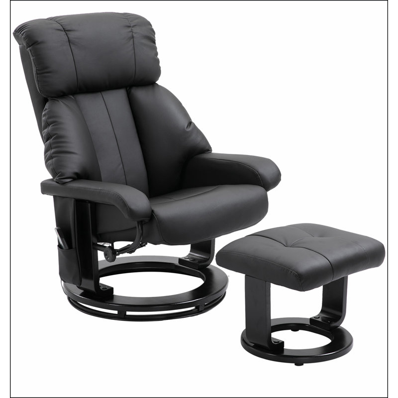 Fauteuil inclinable avec repose-pieds, fauteuil inclinable avec massage par vibration, similicuir