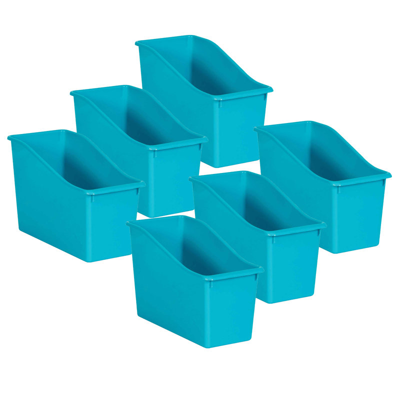 Boîte à livres en plastique bleu sarcelle