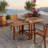 Kinner Rectangular Teak Folding Outdoor Dining Table , 51.25'' in. W 25.5'' in. D