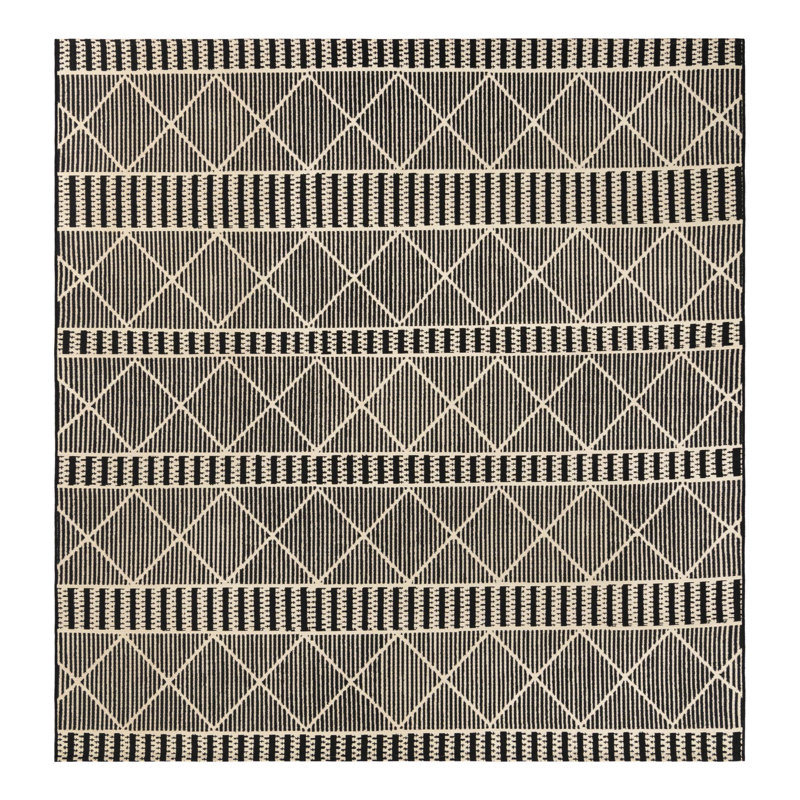 Black_Unique Loom Dalyan Outdoor Trellis Rug, Square 10'