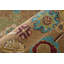 Tapis brun clair à motif floral et botanique Farhiyo-673618754