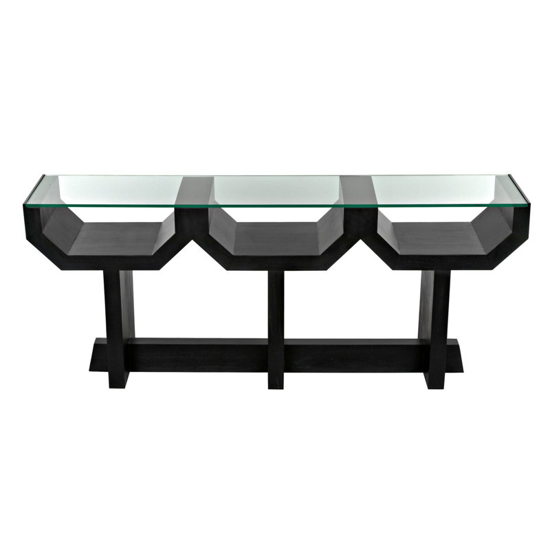Ando 75'' W Glass Console Table