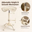 Ensemble de 1, tabouret de bar à siège de tracteur - tabouret de bar industriel rustique - tabouret pivotant en fonte de style campagnard - hauteur de comptoir réglable - très haute hauteur de pub - 22,05 à 27,95 po (blanc vieilli)
