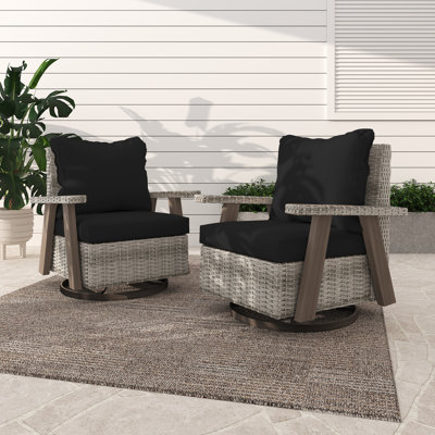 Lauma Outdoor Swivel Lounge Chair（Set of 2）