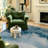 Blue Watercolor Abstract Painting Oil Canvas Ocean Ink Art Machine Washable Indoor Area Rug-129431467