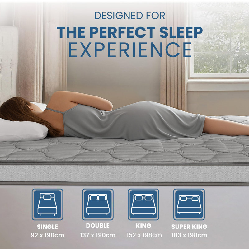 Premium Stripe Generously Filled Mattress Topper, King