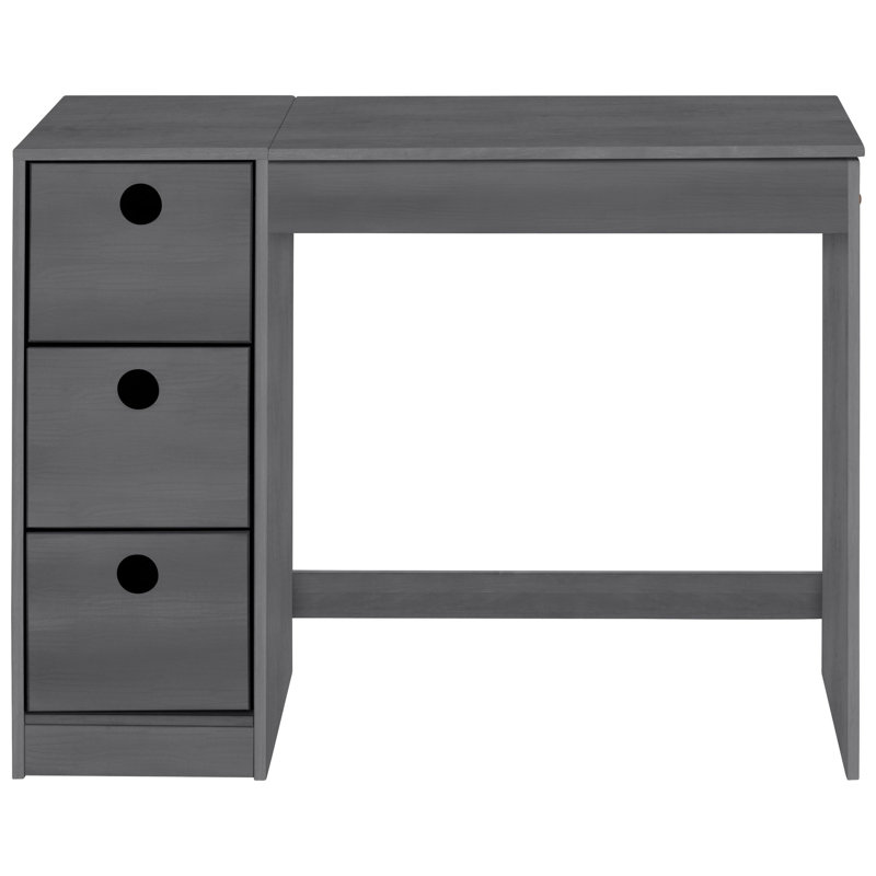 Diepreye Solid Wood Writing Desk, Grey