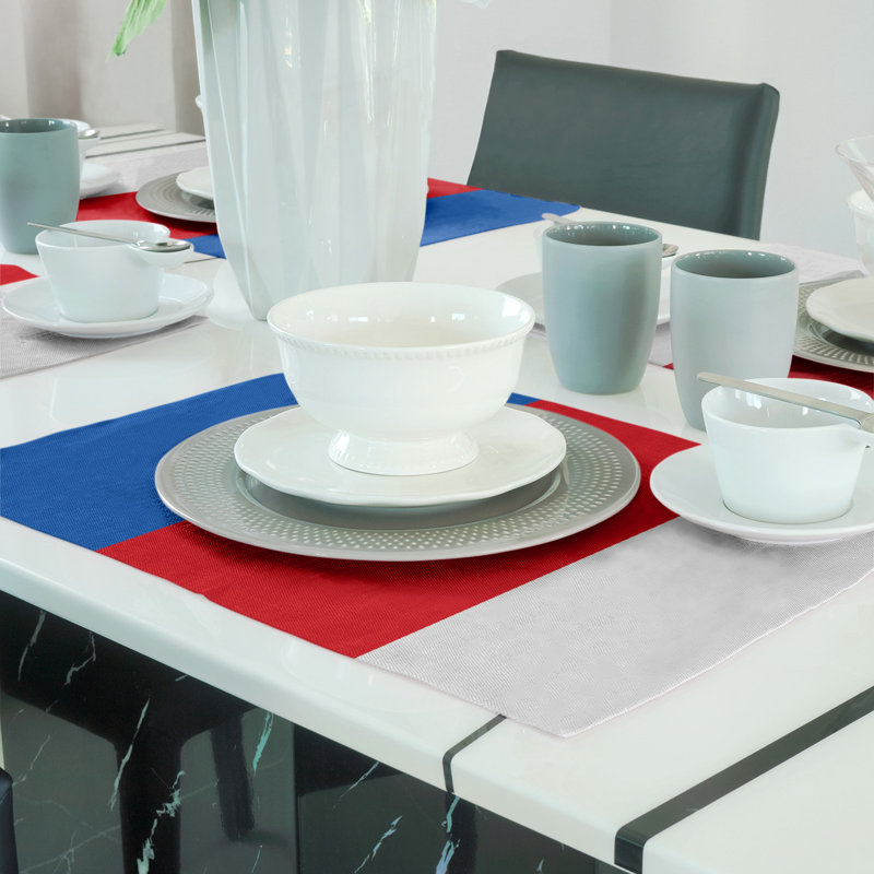 Récapitulatif de 18 po Kansas, Bleu / Rouge moyen, Polyester sergé