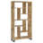 Antique Nutmeg 6-Tier Rectangular Bookcase