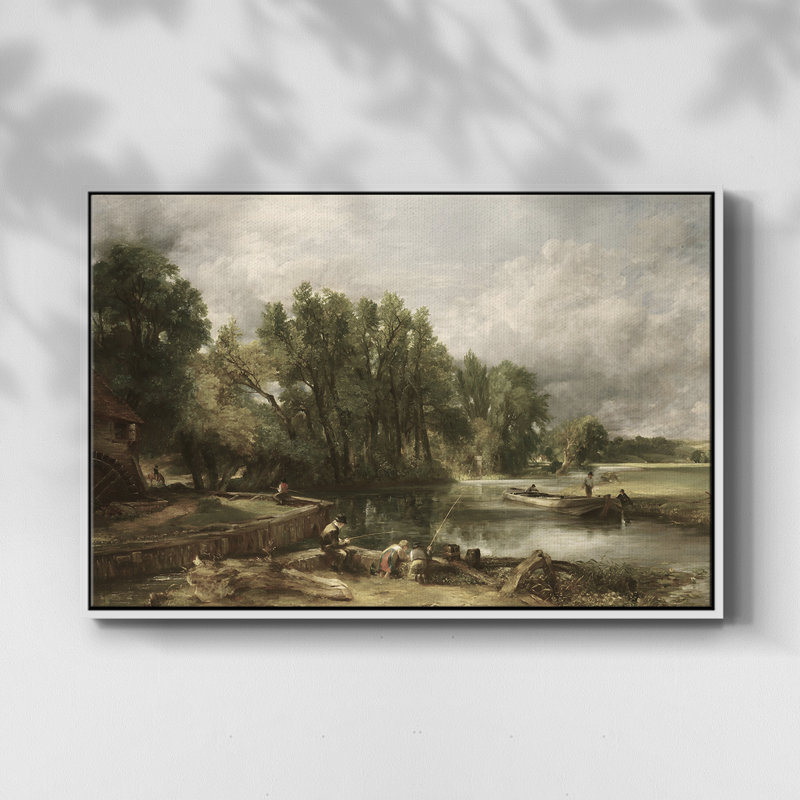 "Vintage Landscape -DXC III" sur toile, Blanc, H 25 po x l 37 po