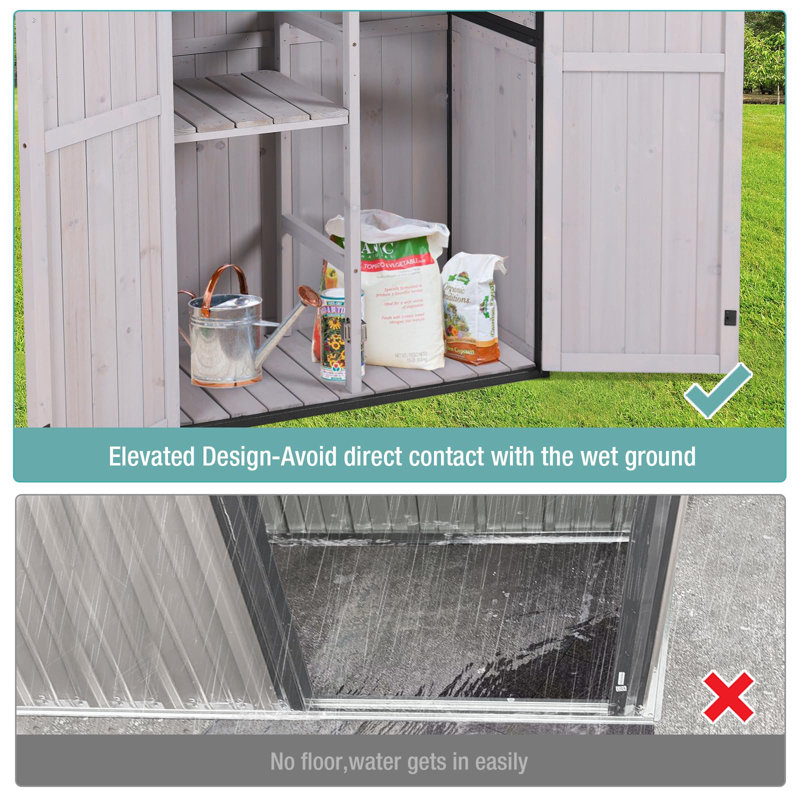 Sheds Outdoor Storage,garden Shed With Metal Frame Structure And Adjustable Shelves,large Capacity Storage Tool Cabinet Box For Backyard Garden Patio Lawn