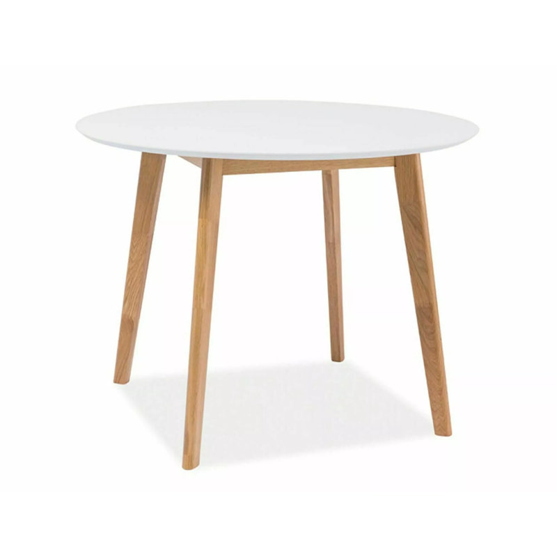 Maribeth Dining Table, white, oak, 100x100