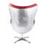 Fauteuil d'appoint, cuir fleur rouge