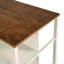 Ensemble d'îlot de cuisine 3 pièces 45 po avec 2 sièges, ensemble de table de salle à manger en bois d'hévéa avec 2 tablettes ouvertes pour petits espaces