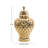 Estarlin Ceramic Decorative Jars with Geometric Cutout Design and Lid-609313353