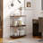 Rebrilliant 2 Pcs 3-tier Multipurpose Display Rack Freestanding Bookcase With Metal Frame Walnut