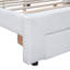 Grand lit plateforme tapissier Teddy