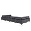 Canapé modulaire à large assise en velours côtelé-130910444