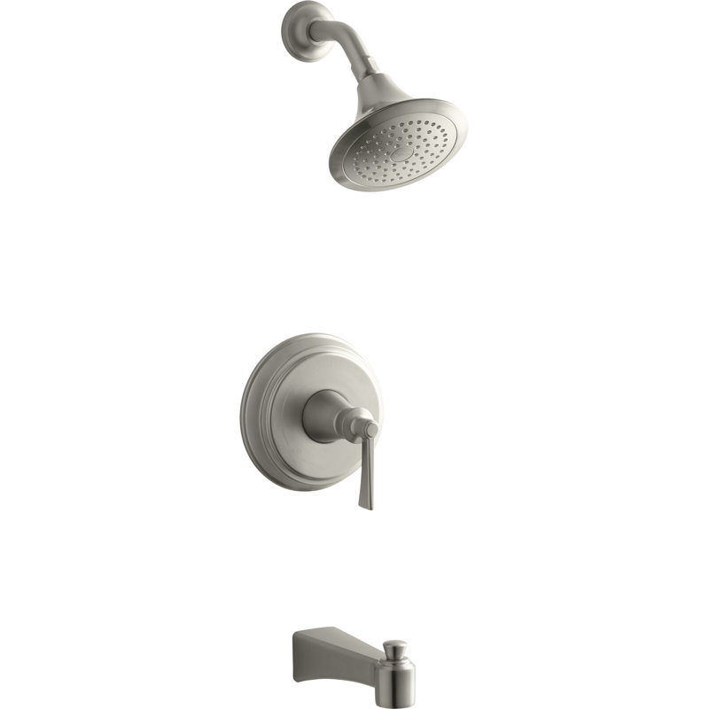 Ensemble de garniture de baignoire et de douche Kohler Archer Rite-Temp, valve non incluse, Chrome poli