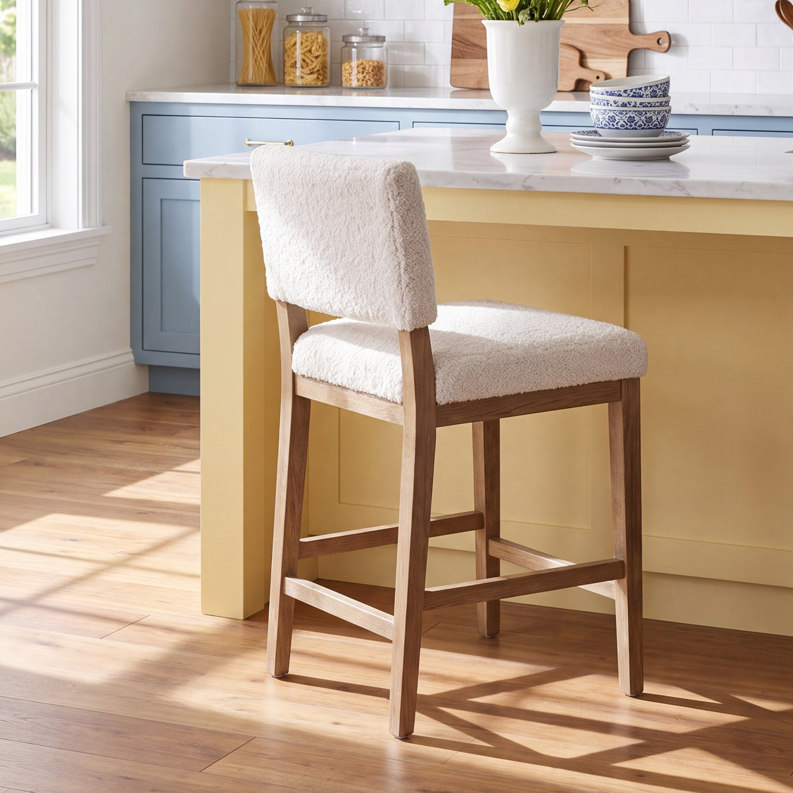 Sokrates Bar and Counter Stool, Counter Stool (27.25" Seat Height), White