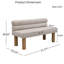 Banc de salle à manger rembourré avec pieds en bois d'hévéa et dossier roulé Yisroel-1895297218-1897736448