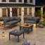 Modern Outdoor Patio Set With Adjustable Table & Extendable Sofa
