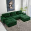 Canapé modulaire en forme de U de 117 po pour salon, tissu velours côtelé 117 po-316514504