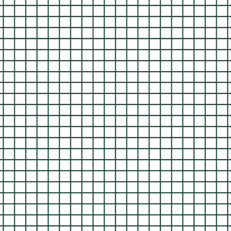 Vidaxl Fence With Posts Steel, 100cm H x 1000cm W x 3.2cm D, Green