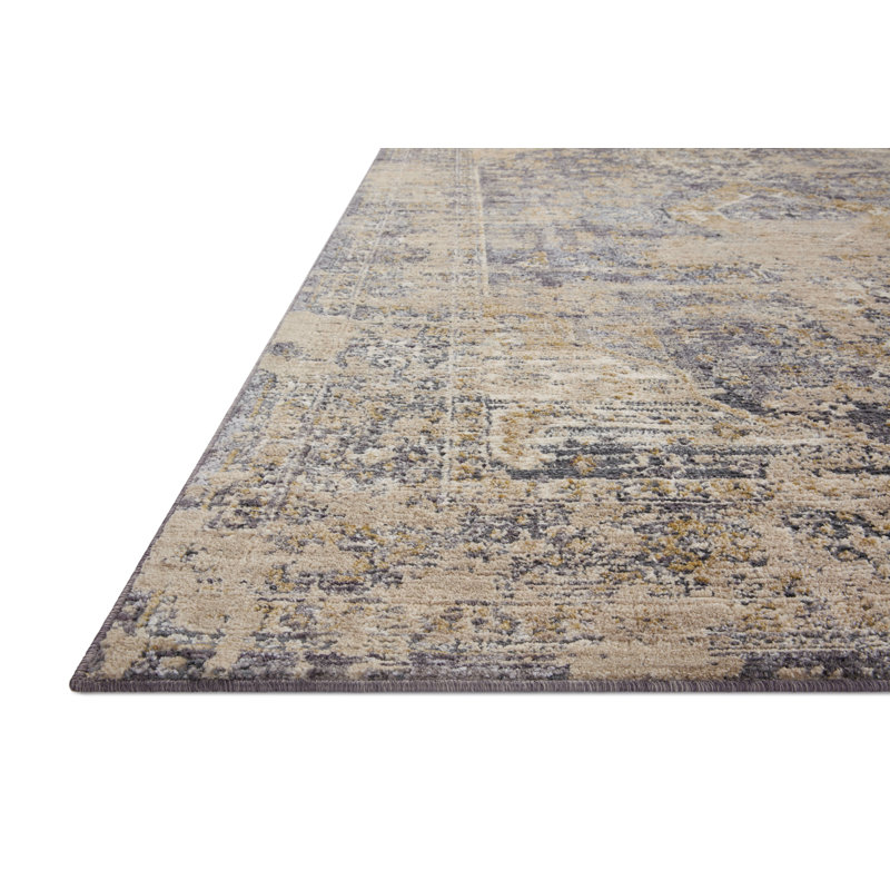 Tapis oriental en polypropylène / polyester tissé à la machine Gerin, Rond 7 pi 9 po