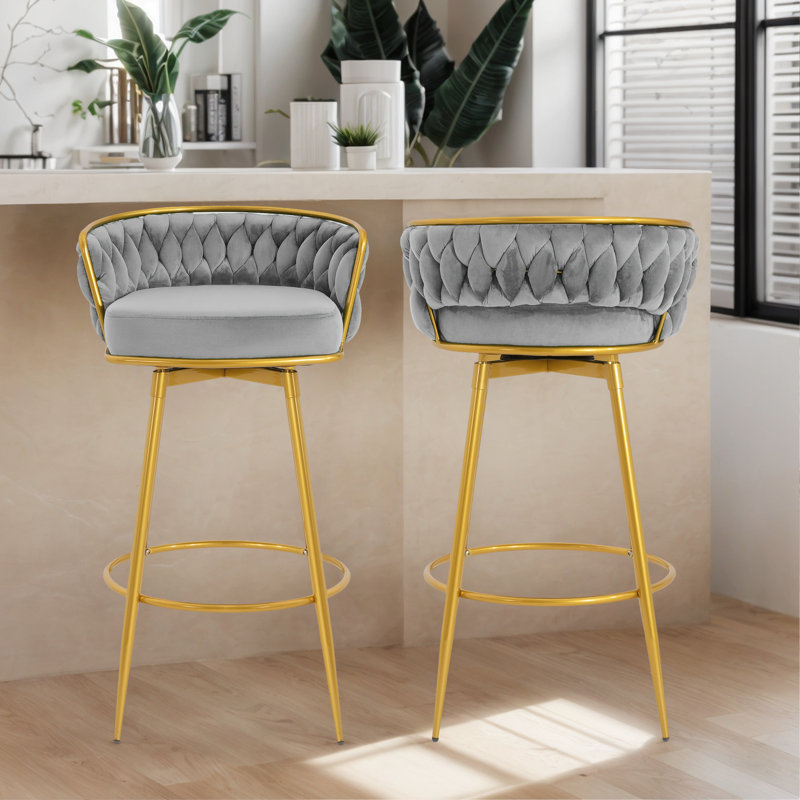 Tabouret de bar 31,48 po, Gris
