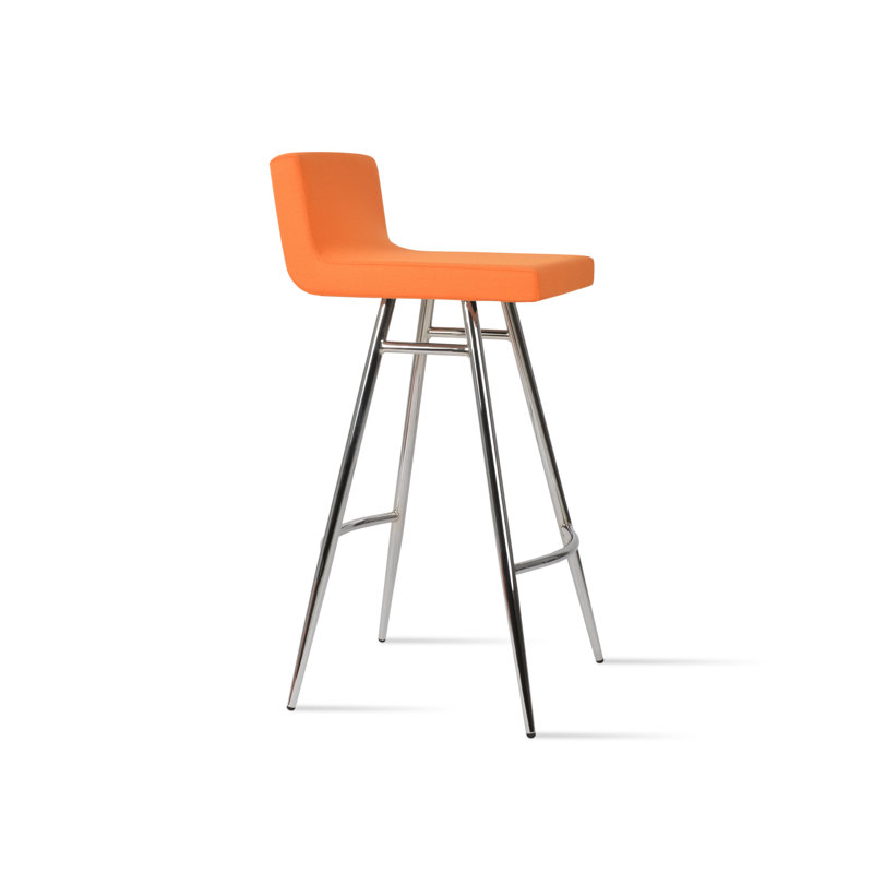 Tabouret Dallas Galata 008, Orange, Tabouret de comptoir (siège d'une hauteur de 25,5, Laiton