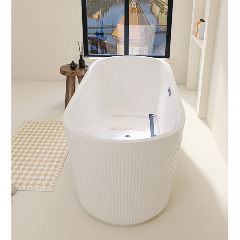 59'' x 29.51'' Freestanding Soaking Acrylic Bathtub