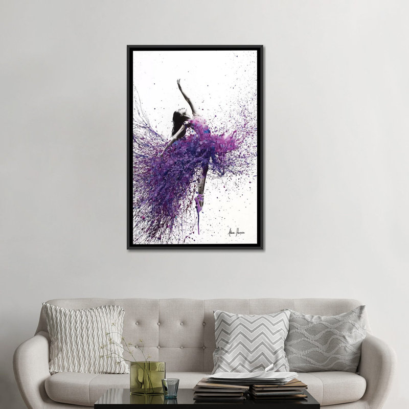 «A Vineyard Weekend», reproduction d'impression sur toile, H 26 po x l 18 po x P 1,5 po, Toile avec cadre noir, Pas de tapis