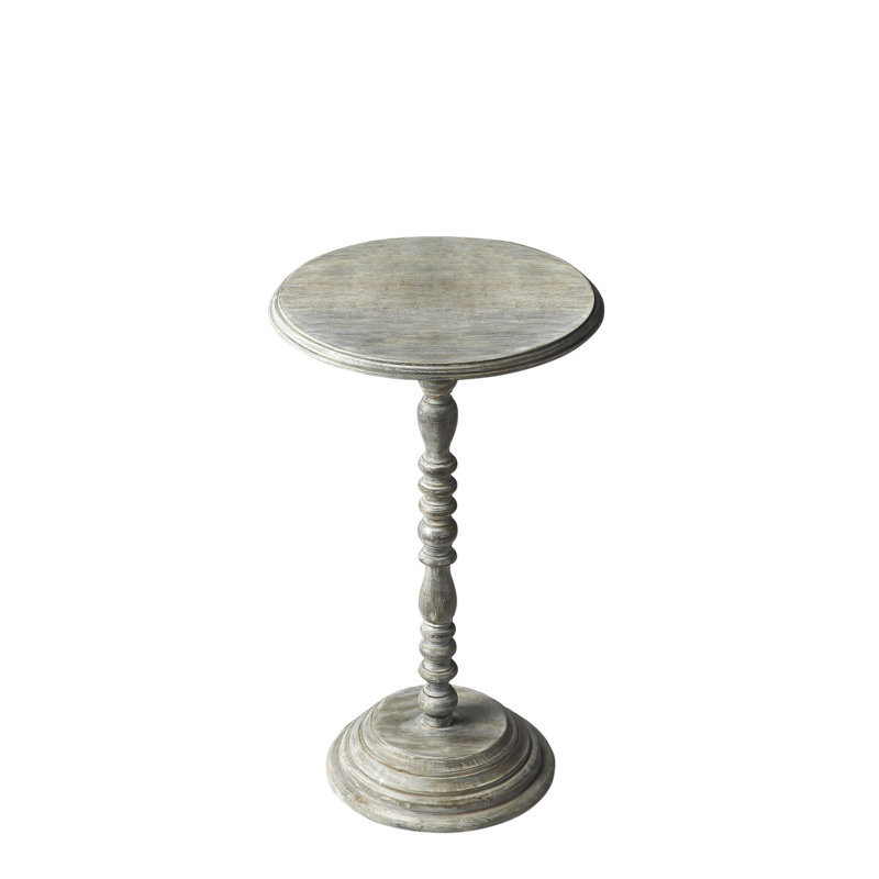 Nobles Solid Wood Pedestal End Table