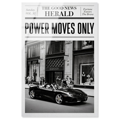 News Power Moves Acrylic Print Fashion Photography by Notoriart, Ready to Hang, 30 x 45